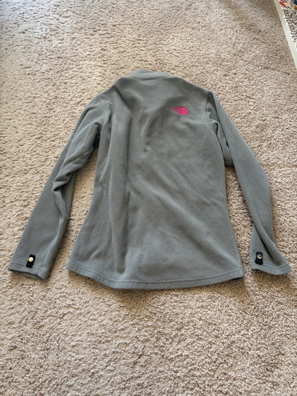 The North Face Gray Fleece Jacket with Pink Trim - Picture 6 of 6